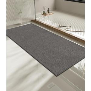 chakme Bathroom Rugs Mat 59x24, Ultra Thin Non Slip Bath Mat Quick Dry Absorbent Bath Mat for Bathroom Floor, (Dark Grey, 59"x24") chakme Bathroom Rugs Mat 59x24, Ultra Thin Non Slip Bath Mat Quick Dry Absorbent Bath Mat for Bathroom Floor, (Dark Grey, 59"x24")