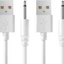 Bicmice 2.7Ft USB DC Charging Cable 2.5mm Fast Charger Replacement Cord - 2 Pack