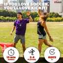 Kickit Soccer Tennis Game Set, Portable 6.5' Wide x 2' High Net & Soft Lightweight Ball, Play Outdoors, Indoors, Backyard, Beach, Complete Skills Training & Travel Friendly, Original