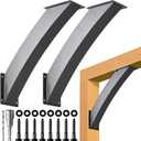 Heavy Duty 4''x4'' (Actual: 3.2''x3.2'') Arc 45 Angle Support Brackets, for gazebos, Decks, porches, Log Cabins and Other Wood Frame Degree Angle Pergola (8-Bracket) (4"4")
