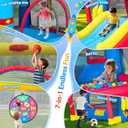 Bounce House for Kids 3-8, Space Adventure 11.5FT × 10FT Inflatable Bouncy Castle, with Slide & Ball Pit & Hoop & Soccer Goal & Blower, 7-in-1 for Indoor Outdoor Backyard Toddlers' Birthday Party