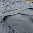 ZESICA Women's Long Sleeve Mini Dress 2025 Fall Crewneck Tie Front Hollow Out Eyelet Babydoll A Line Short Dresses XL