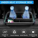 Karltys Rear Center Console Organizer for Tesla Model Y 2020-2024 2025 Accessories 2nd Row Back Seat Storage Box Under Seat Rear Middle Air Outlet Trash Can Container Bin ABS Black(Not for Juniper)