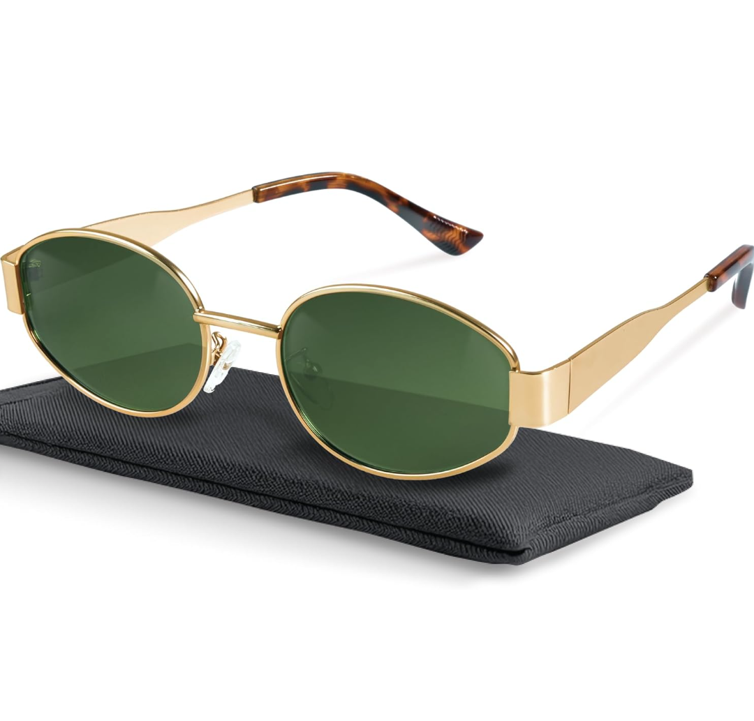 livho 2025 Trendy Oval Sunglasses - Stylish Polarized Shades for Everyday - Retro Metal Frames