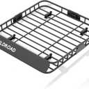 Wildroad Roof Rack Cargo Basket, Upgraded 4 Fence Car Roof Basket, 43"x 39"x 4" Universal Car Top Luggage Holder Carrier Basket Fits for SUV Truck Cars
