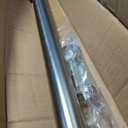 1 1/8 Inch Diameter Curtain Rods 36 to 72 Inches(3-6ft), Telescoping Heavy Duty Large Drapery Rod with Adjustable Aluminum Alloy Bracket, Solid End Caps for Windows Patio Decoration, Brushed Nickel