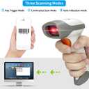 NetumScan Bluetooth 2D Barcode Scanner, 3 in 1 Automatic Wireless QR Barcode Reader USB Image Code Scanner for Store, Warehouse POS, Computer, Tablet, iPad, iPhone, Android