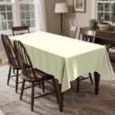 CXPSINC Plastic Tablecloth 54" x 108"Disposable Tablecloth Rectangle Plastic Table Cover for 6 to 8 Foot Tables Indoor or Outdoor Parties Birthdays Christmas (Beige, 16 Pack)