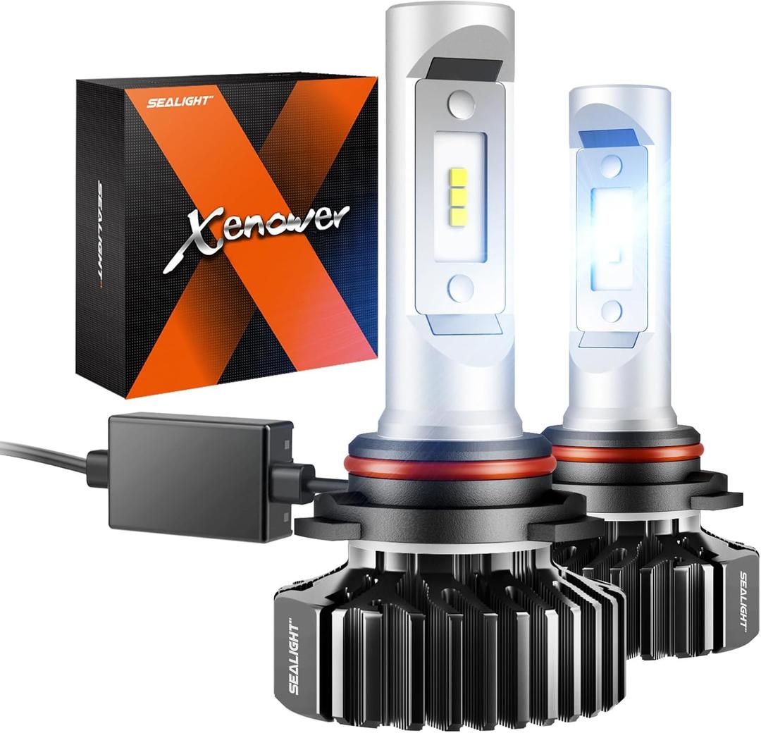 SEALIGHT 9006/HB4 Fog Bulbs or 9006 Fog Light, 30,000LM Super Bright 9006 Powersport Bulbs, 9006 White Light, Powersport Fog Light, Plug-and-Play, Pack of 2