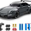 ACAMMZAR RC Drift Car, 1:24 Remote Control Car for Kids, 20KM/H 4WD High Speed RC Cars with LED Lights, Two Batteries, Extra Drifting Tires, Vehicle for Adults Boys Girls