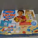 Melissa & Doug Examine and Treat Pet Vet Play Set, 24-Piece Animal Doctor Playset with Dog & Cat Plushies, Pet Doctor Kit & Accessories, Preschool Toys for Girls & Boys Ages 3+