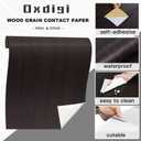 Oxdigi Dark Walnut Contact Paper - Self-Adhesive, Removable and Waterproof - Ideal Peel and Stick Wallpaper for Cabinet, Countertop, Desktop, Rental Property, Kitchen, 23.6"W x 196.9"L