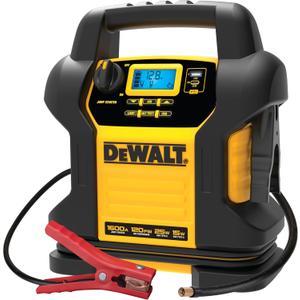 DEWALT DXAEJ14 Digital Portable Power Station Jump Starter - 1600 Peak Amps with 120 PSI Compressor for Tires, Sports Equipment & Bikes, 15W USB-A and 25W USB-C Power