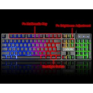 Wireless LED Keyboard, Rechargeable 87 Key RGB LED Backlit Wireless Keyboard, Ergonomic Light up Gaming Keyboard Wireless compatibility with PC PS4 PS5 Xbox One Laptop, Teclado inalámbrico, Black