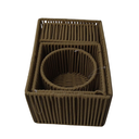 Wicker Basket with Handles Natural Brown 4  PRS