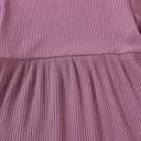 YOUNGER TREE Toddler Baby Girls Fall Clothing Solid Cotton Pit Irregular Skirt Winter Dress Long Sleeve Skirt Outfits (Pink)