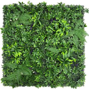 Artificial Green Boxwood Grass Panels: 20"x 20"(24P) UV Protected