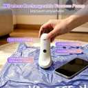 Vacuum Clothes Storage Bags with Rechargeable Wireless Pump, 15 Pack (3 Travel Sizes) Vacuum Seal Bags for Clothes, Space Saver Compression Bags for Clothing, Blankets, Luggage & Closet Organization