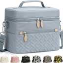 Capolo Lunch Box for Women Men Adults,Insulated Lunch Bag Leakproof Lunch Cooler Box with Removable Strap Cute Lunch Tote Bags Reusable Thermal Lunchbox for School Work Picnic(Small,Blue)