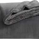 KMUSET Fleece Blanket Throw Size Dark Grey Lightweight Super Soft Cozy Fuzzy Bed Blankets Microfiber Factory Shop (Throw(50"x60"))