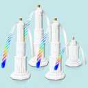 4pcs Fly Fans for Tables, Repellent Fan to Keep Flies Away, Portable Deterrent Spinner for Picnic, Restaurant, Party, Home, BBQ (White)