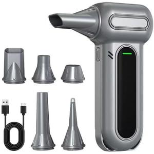 Electric Air Duster-150000RPM Super Power Cordless Air Duster, Rechargeable Brushless Motor Durable Blower, 3-Gear Adjustable Dust Blower for Computer, Indoor & Outdoor, House & Car