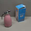 Bonnoces 68 Oz Stainless Steel Thermal Carafe - Double Walled Vacuum Insulated Thermos/Carafe with Lid - Coffee/Tea Carafe Heat & Cold Retention - 2 Liter Pink