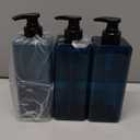 Yebeauty Pump Bottle Dispenser, 27oz 800ml Empty Plastic Shampoo Pump Dispenser Shower Soap Dispenser Refillable Liquid Containers for Conditioner Body Wash, Bathroom Kitchen, 3 Pack Sea Blue