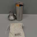 Insulated Cocktail Shaker Set | Double Wall Stainless Steel | Martini Shaker for Home Bar Bartending | Built-in Drink Measurement System & Strainer, Travel Bag, 35 Recipes | Gift Set (Silver)