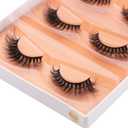 DYSILK Cat Eye Lashes False Eyelashes - Mink Lashes 5 Pairs 6D Lash Extension Kit Fluffy Lashes Fake Eyelashes Natural False Lashes Reusable Mink Lashes | Cat-Eye 8-15mm
