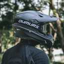OUMURS Adult ATV Dirt Bike Helmet with Goggles Gloves & Mask Adjustable Sun Visor Motorcycle Adults Helmet Off-Road Motocross Downhill Moped MX for Unisex-Adult-Matte Black, M