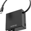 Gitryin 65W USB C Wall Charger with Built-in Retractable Cable, 2-in-1 Foldable Fast Charger Block, Travel Essentials Compatible for Laptop, MacBook Pro/Air, iPhone 16/15, iPad, Galaxy, Pixel, Black