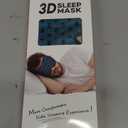 LitBear Breathable Sleep Mask, 3D Eye Mak Sleep for Side Sleepers Women Men, Light Blocking Sleeping Mask with Adjustable Strap, Soft Lightweight Eye Cover for Travel, Night Work, Nap, Office - Blue
