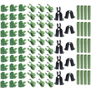 100Pcs Adjustable Plant Trellis Connector Clip Plastic Plant Connector Stakes Garden Plastic Connector Connecting Joint Buckle Clip 8mm