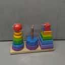 Melissa & Doug Geometric Stacker - Wooden Educational Toy,25 count(pack of 1)