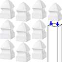 Lothee 10 Pcs Vinyl Post Cap Gothic Post Caps Decking Caps PVC Fence Parts for Decks Fence Mailbox (1 1/2" X 1 1/2")