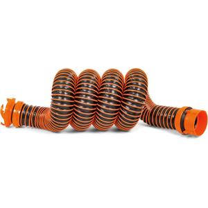 Camco RhinoEXTREME 10-Foot Camper & RV Sewer Hose Kit - Crush Resistant TPE Technology - Pre-Attached Rhino Swivel Fittings for Secure Connection - RV Heavy Duty Sewer Hose for RV Toilet (39854)