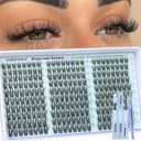 Goddvenus Wispy Lash Clusters Kit Eyelash Clusters Natural Cluster Eyelash Extensions Kit 10-16mm CC Curve Lash Extension Kit For DIY