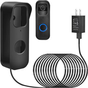 2in1 Power Cable with Adapter & Adhesive Doorbell Mount Compatible with Blink Video Doorbell 1st-2023 Release, Doorbell Transformer with 16.4ft Charging Cord for Blink Video Doorbell Camera, No Drill