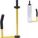Pallet Stretch Film Packing Machine Shrink Wrap Dispenser Holder for 18 inch and 20 inch, Yellow