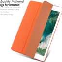 MoKo Case Fit 2018/2017 iPad 9.7 5th/6th Generation, Slim Lightweight Smart Shell Stand Cover with Translucent Frosted Back Protector Fit iPad 9.7 2018/2017, Auto Wake/Sleep, Orange