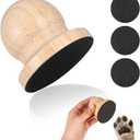 Dog Nail File, Cat Nail File, Dog Scratch Board for Nails, Nail Filing for Dogs Wooden Handicraft Cat Dog Nail Scratch Pad, Dog Nail File Board, Puppy Nail File with 3 Pcs Replaceable Sandpaper (Log)