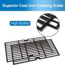 Utheer Grill Grates fit Oklahoma Joe's Longhorn Comb Charcoal/Gas Smoke 12201767,14201767, Oklahoma Joe's Longhorn 18202083,16202046,15202029, for Grill Or Smoker Sides, Heavy Duty Cast Iron, 2 Pcs, 18.85" x 19.2"