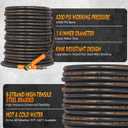 Pressure Washer Hose 50 ft, 4200 PSI Steel-Braided & Durable - Flexible & Kink-Resistant, Power Washer Hose with 3/8" Swivel Quick Connect, Hot/Cold Water Compatible - 50 Foot, Black