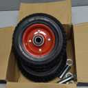 8 Inch Caster Wheels, Industry & Farms All-Terrain Heavy Duty Rubber Caster Wheel,Metal Ball Bearing Wheels Load 1200lbs,for Logging Cart, Dolly, Trolley, Wagon and Chicken Coop