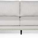 Christopher Knight Home Greta Fabric Loveseat, Beige, Dark Brown, 66.75 x 30 x 33 inches