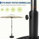 GarveeLife Patio Umbrella Base, 80lb Capacity Heavy Duty Design with Adjustable Pole Adapter Fits 1.5" to 2.1" Poles for 7.5-11FT Umbrellas, Corrosion-Resistant and Wind-Resistant for Outdoor, Patio