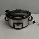 Crock-Pot 6 Quart Cook & Carry Programmable Slow Cooker with Digital Timer Stainless Steel (CPSCVC60LL-S) pack of 1