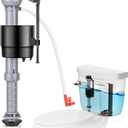Universal Toilet Fill Valve Replacement Kit, Toilet Repair Kit Inside Tank, Height Adjustable & Water-Saving, Quiet & Anti-Siphon, Easy to Install (1-Pack)