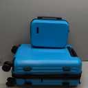 22 Inch Carry On Luggage 22x14x9 Airline Approved, Carry On Suitcase with Wheels, Hard-shell Carry-on Luggage, Durable Luggage Carry-On, Teal Small Suitcase with Cosmetic Case